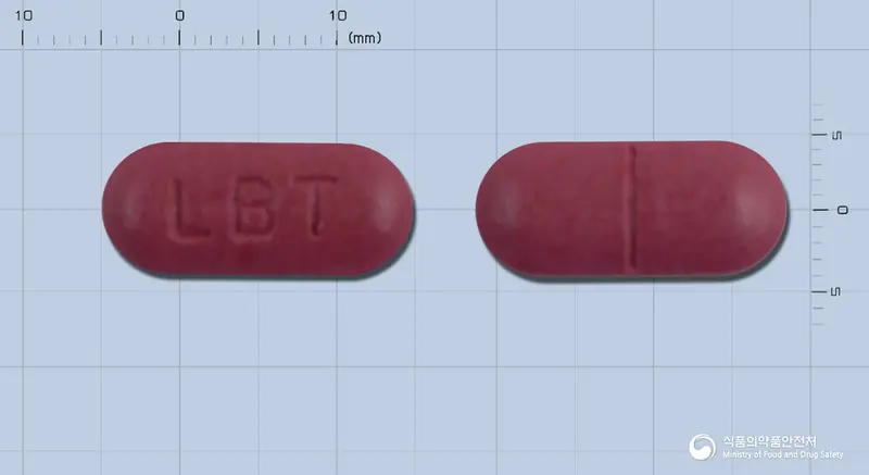로반트정 앞뒤 사진 (자주색 장방형, 각인 LBT)