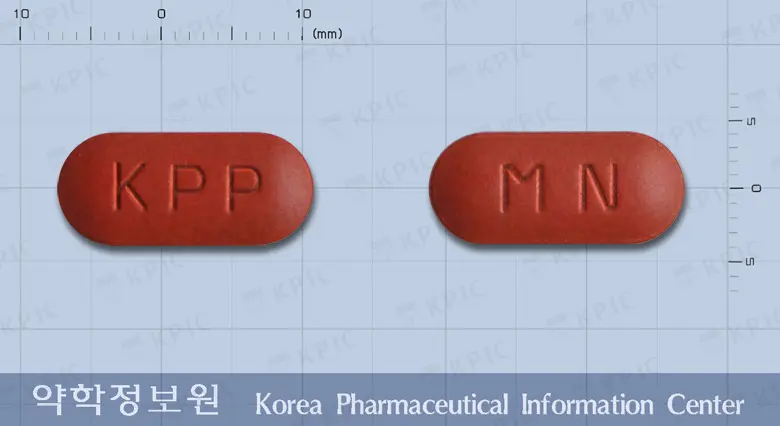 미네코다정 앞뒤 사진 (빨간색 장방형, 각인 KPP / MN)
