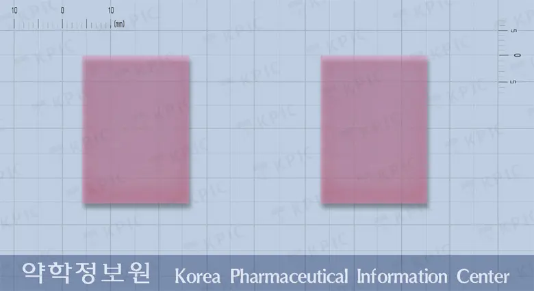 라메아구강붕해필름0.1mg(라모세트론염산염) 앞뒤 사진 (빨간색 사각형)