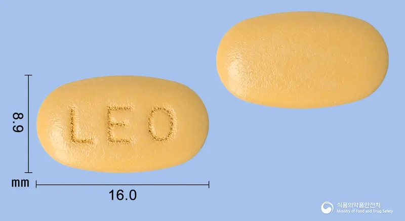 렛잇비프로원정 앞뒤 사진 (주황색 타원형, 각인 LEO)