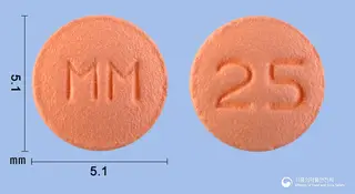 명문쿠에티아핀정25밀리그램(쿠에티아핀푸마르산염) 사진