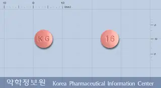 글로아타정16밀리그램(칸데사르탄실렉세틸) 사진