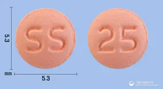 삼성쿠에티아핀정25밀리그램(쿠에티아핀푸마르산염) 사진